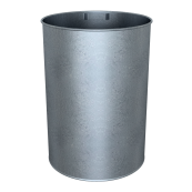 Free-standing litter bin, apporx. 50 l, with lid | Inside container  330 mm, height 440 mm, hot-dip galvanized